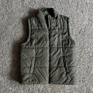 Women’s Olive Green Puffer Vest